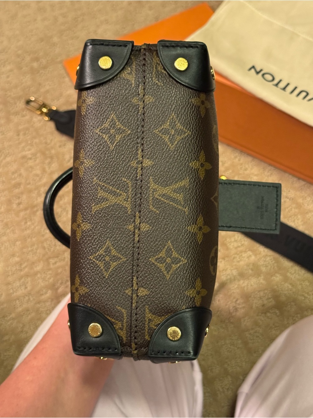 Louis Vuitton Monogram Petite Malle Souple Brown & Black (Gold Hardware) - Picture 8 of 15